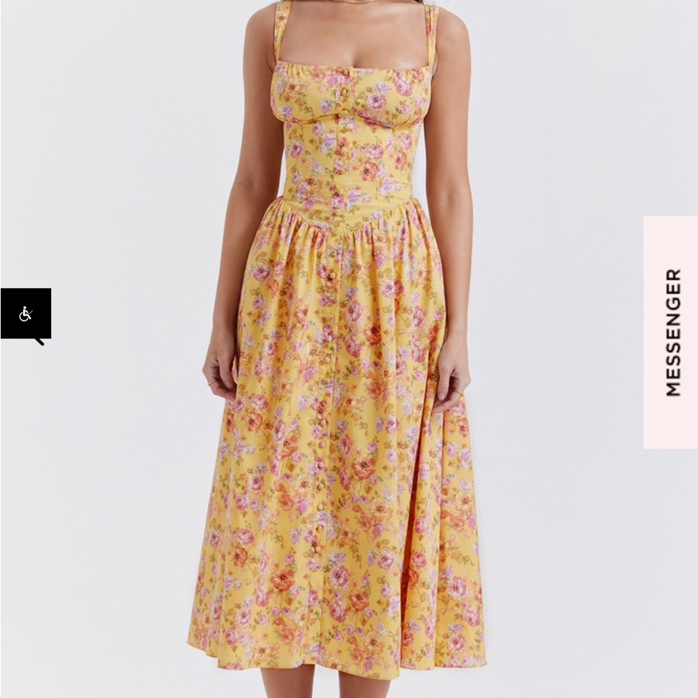 House of CB Tatiana dress in color Butter print.